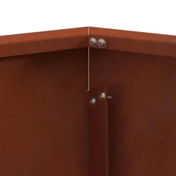 vidaXL Chimeneas-Hoguera Marrón 75 x 75 x 28 cm Acero autopatinable