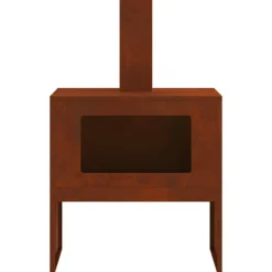 vidaXL Hoguera Marrón 60 x 40 x 96 cm Acero autopatinable Acero/café envejecido New