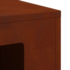 vidaXL Hoguera Marrón 60 x 40 x 96 cm Acero autopatinable Acero/café envejecido New