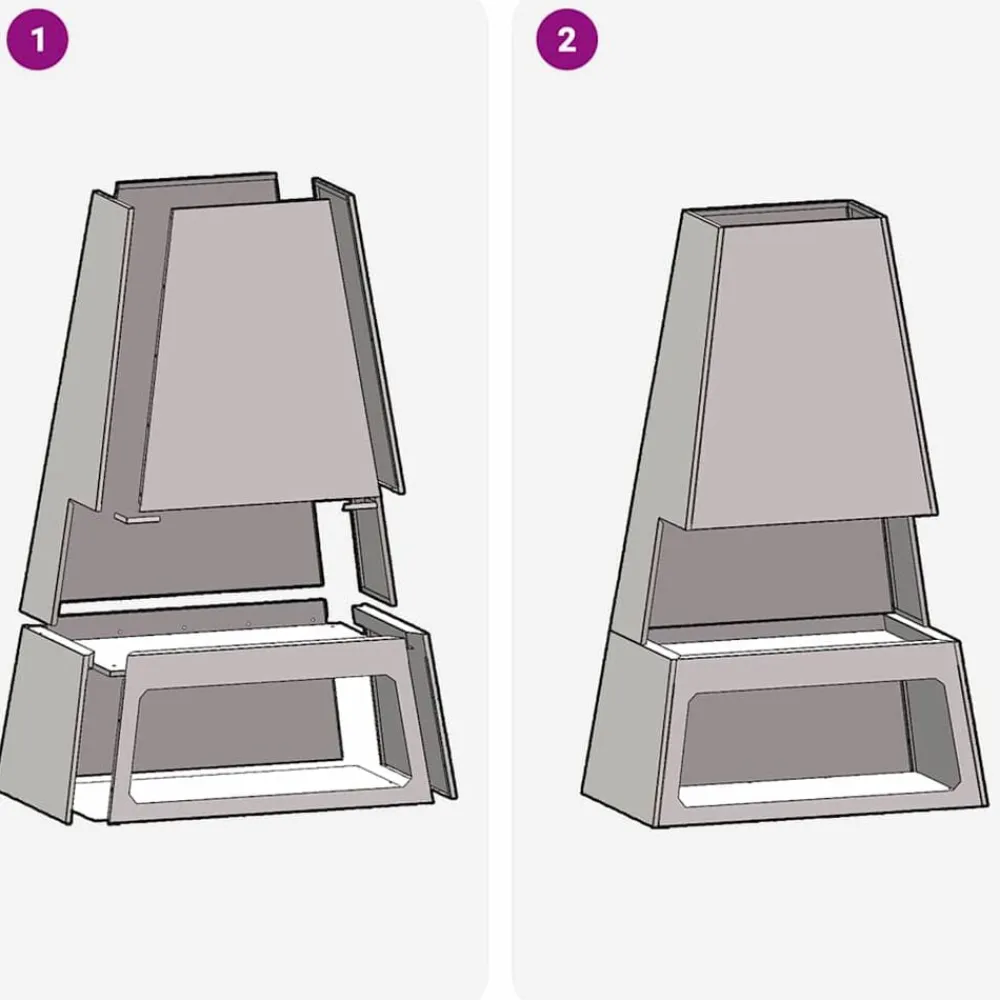 vidaXL Chimeneas-Hoguera Marrón 60 x 35 x 100 cm Acero autopatinable