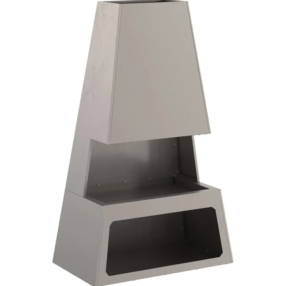 vidaXL Chimeneas-Hoguera Marrón 60 x 35 x 100 cm Acero autopatinable