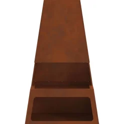 vidaXL Chimeneas-Hoguera Marrón 60 x 35 x 100 cm Acero autopatinable