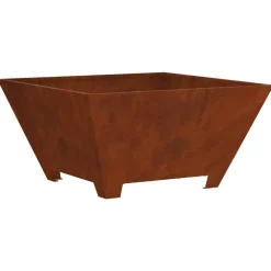 vidaXL Hoguera Marrón 60 x 60 x 30 cm Acero al carbono Acero oxidado/marr&oacute;n Clearance