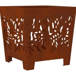 vidaXL Hoguera Marrón 40 x 40 x 40 cm Acero Acero oxidado/marr&oacute;n Best