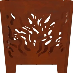 vidaXL Hoguera Marrón 40 x 40 x 40 cm Acero Acero oxidado/marr&oacute;n Best