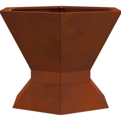 vidaXL Hoguera Marrón 50 x 50 x 40 cm Acero autopatinable Acero oxidado/marr&oacute;n