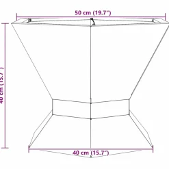 vidaXL Hoguera Marrón 50 x 50 x 40 cm Acero autopatinable Acero oxidado/marr&oacute;n