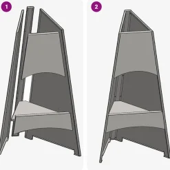vidaXL Chimeneas-Hoguera Marrón 50 x 50 x 95 cm Acero autopatinable