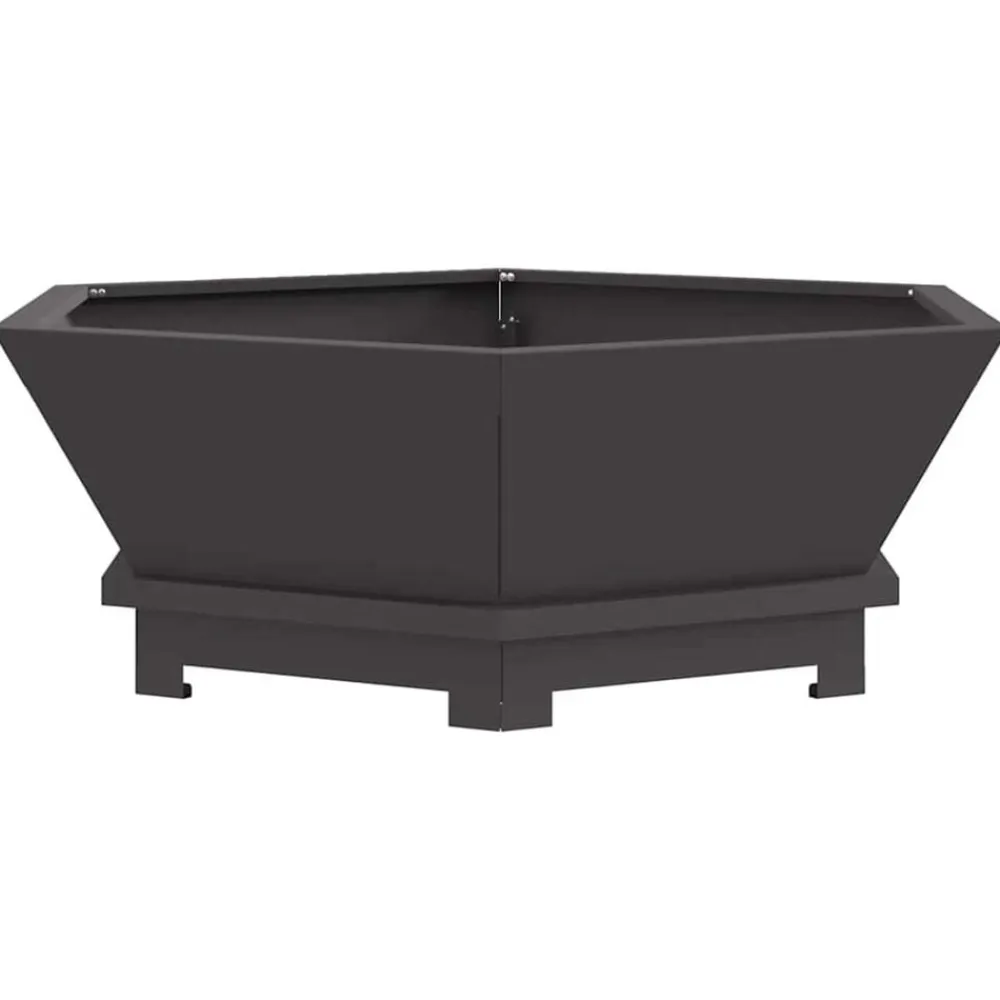 vidaXL Chimeneas-Hoguera Negro 75 x 75 x 28 cm Acero
