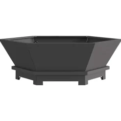 vidaXL Chimeneas-Hoguera Negro 75 x 75 x 28 cm Acero