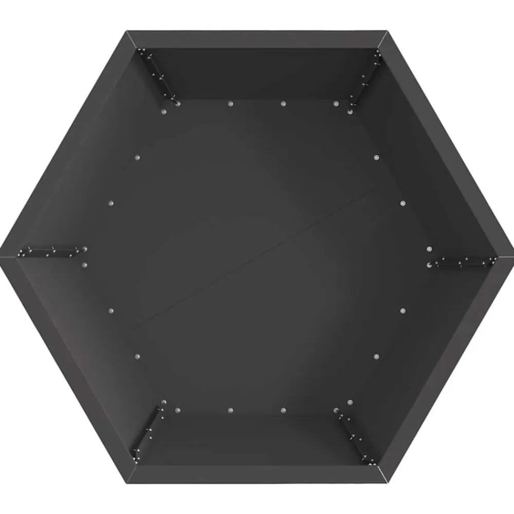vidaXL Chimeneas-Hoguera Negro 75 x 75 x 28 cm Acero