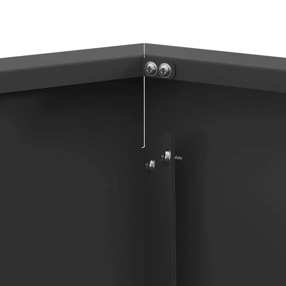 vidaXL Chimeneas-Hoguera Negro 75 x 75 x 28 cm Acero