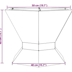 vidaXL Chimeneas-Hoguera Negro 50 x 50 x 40 cm Acero