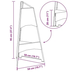 vidaXL Hoguera Negro 50 x 50 x 95 cm Acero Acero laminado en fr&iacute;o/negro Clearance