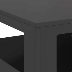 vidaXL Chimeneas-Hoguera Negro 35 x 35 x 100 cm Acero