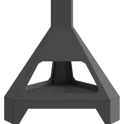 vidaXL Chimeneas-Hoguera Negro 50 x 43 x 52 cm Acero