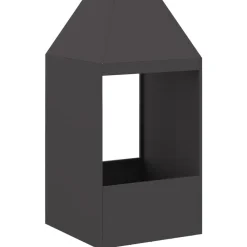 vidaXL Chimeneas-Hoguera Negro 50 x 50 x 100 cm Acero