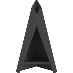 vidaXL Hoguera Negro 58 x 40 x 100 cm Acero Acero laminado en fr&iacute;o/negro Discount