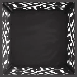 vidaXL Hoguera Negro 40 x 40 x 40 cm Acero Acero laminado en fr&iacute;o/negro New
