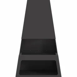 vidaXL Hoguera Negro 60 x 35 x 100 cm Acero Acero laminado en fr&iacute;o/negro Discount
