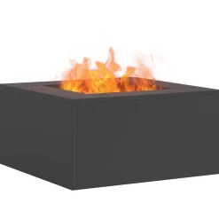 vidaXL Hoguera Negro 60 x 60 x 30 cm Acero Acero laminado en fr&iacute;o/negro
