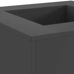 vidaXL Hoguera Negro 60 x 60 x 30 cm Acero Acero laminado en fr&iacute;o/negro