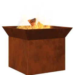 vidaXL Chimeneas-Hoguera Oxidado 50 x 50 x 40 cm
