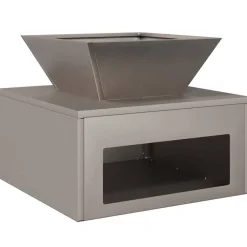 vidaXL Chimeneas-Hoguera Oxidado 50 x 50 x 40 cm Acero autopatinable