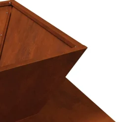 vidaXL Chimeneas-Hoguera Oxidado 50 x 50 x 40 cm Acero autopatinable