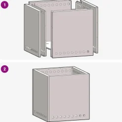 vidaXL Hoguera Sin Humo Marrón 48 x 48 x 50 cm Acero autopatinable Acero oxidado/marr&oacute;n Online