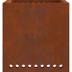 vidaXL Hoguera Sin Humo Marrón 48 x 48 x 50 cm Acero autopatinable Acero oxidado/marr&oacute;n Online
