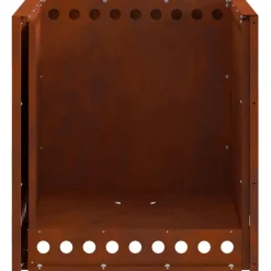 vidaXL Hoguera Sin Humo Marrón 48 x 48 x 50 cm Acero autopatinable Acero oxidado/marr&oacute;n Online