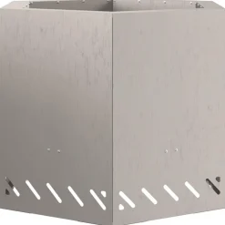 vidaXL Chimeneas-Hoguera Sin Humo Marrón 58 x 58 x 51 cm Acero autopatinable