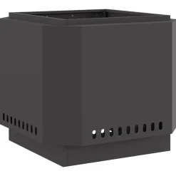 vidaXL Chimeneas-Hoguera Sin Humo Negro 58 x 58 x 51 cm Acero laminado en frío