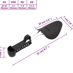 vidaXL Productos Del Hogar-Hormas de zapatos 5 pares plástico negro EU 35-38