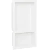 vidaXL Hornacina de ducha 2 compartimentos blanco brillo 41x51x10 cm Best