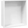 vidaXL Fontanería-Hornacina ducha acero inoxidable blanco mate 32x32x9 cm