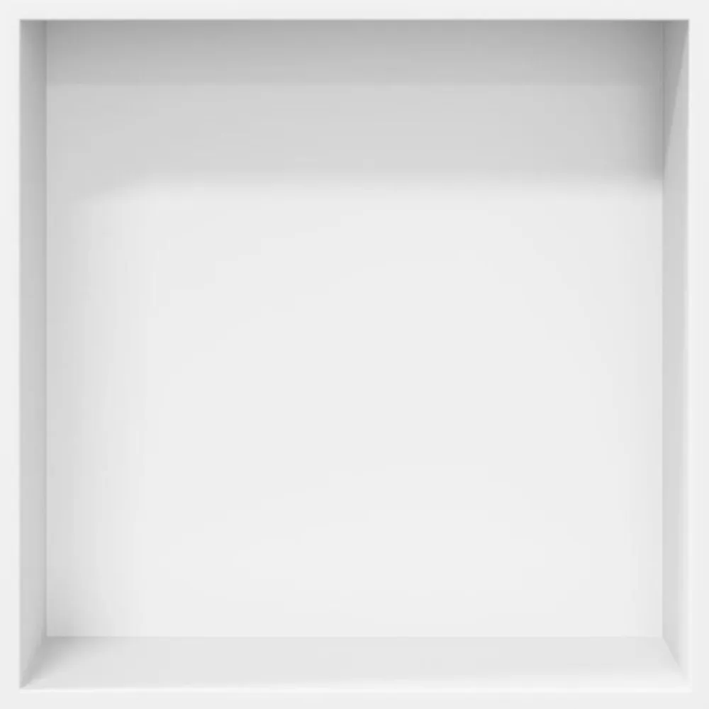 vidaXL Fontanería-Hornacina ducha acero inoxidable blanco mate 32x32x9 cm