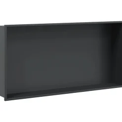 vidaXL Fontanería-Hornacina ducha acero inoxidable negro mate 62x32x9 cm