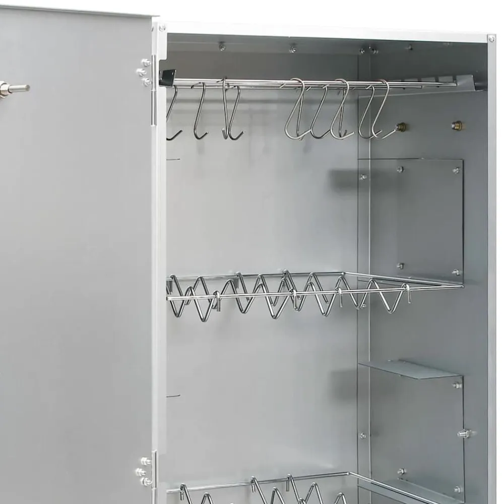 vidaXL Horno ahumador astillas madera acero galvanizado 44,5x29x110 cm