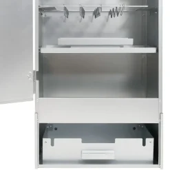 vidaXL Horno ahumador astillas madera acero galvanizado 44,5x29x110 cm