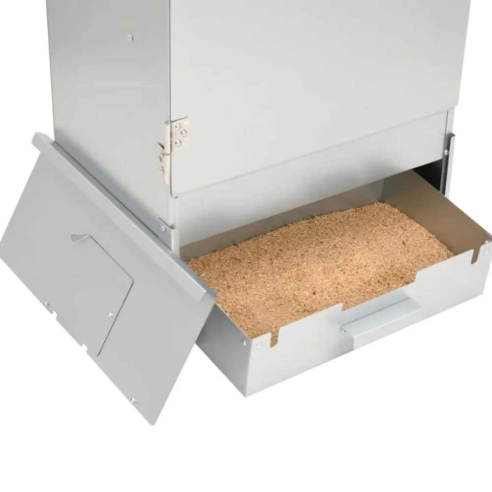 vidaXL Horno ahumador astillas madera acero galvanizado 44,5x29x110 cm