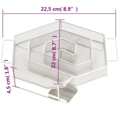 vidaXL Horno ahumador de BBQ con generador humo frío acero galvanizado Best