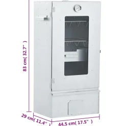 vidaXL Horno ahumador de BBQ con generador humo frío acero galvanizado Online