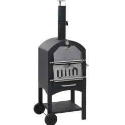 vidaXL Horno de pizza exterior carbón de arcilla refractaria Discount