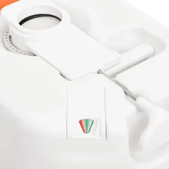 vidaXL Actividades Al Aire Libre-Inodoro de camping integrado HDPE y PP blanco 24+17 L