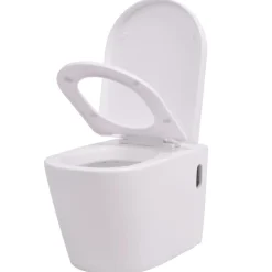 vidaXL Inodoro de montaje en pared de cerámica Blanco Sale