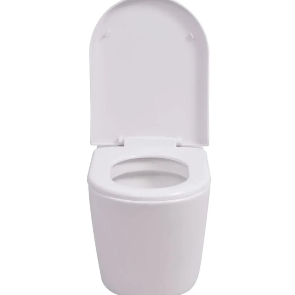 vidaXL Inodoro de montaje en pared de cerámica Blanco Sale