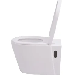 vidaXL Inodoro de montaje en pared de cerámica Blanco Sale