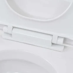vidaXL Inodoro de montaje en pared de cerámica Blanco